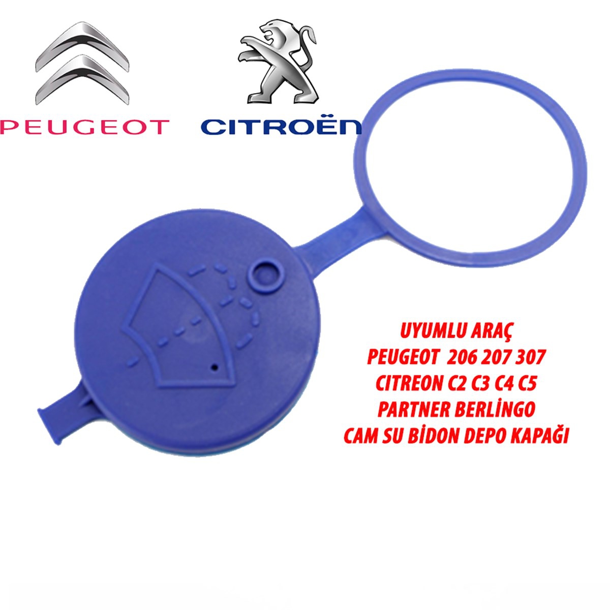 Cıtroen C5 Evasion Silecek Suyu Cam Yıkama Bidonu Depo Kapağı
