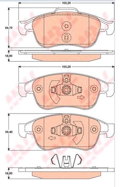 DİSK BALATA ÖN A022152 FLUENCE (10-) MEGANE-III (09-) DUSTER 1.5 DCI