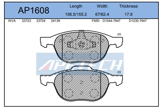 DİSK BALATA ÖN A031869 FOCUS-II CMAX (03-) ECOSPORT TOURNEO CONNET KUGA