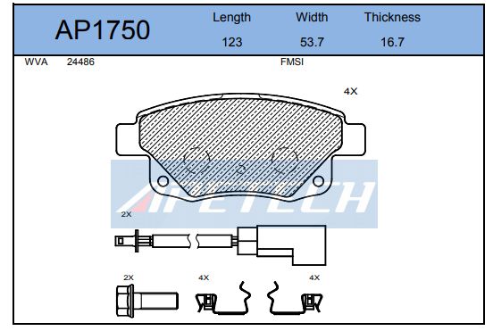 DİSK BALATA ARKA A031955 V347 CUSTOM (12-) 2.2-2.4 TDCI KABLOLU (ARKADAN ÇEKER)