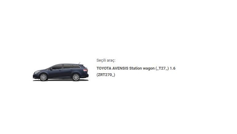 Toyota Avensis Station Wagon Arka Sol Dış Stop Far Lambası 2009 2018