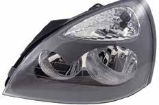 Renault Clio Gri Çerçeveli Motorlu Tip Ön Sol Far Lambası 2005 2009