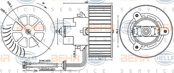 KALORİFER MOTORU 8EW009100261 OMEGA-B