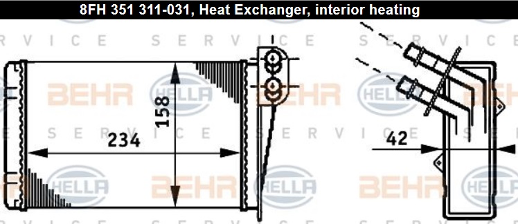 KALORİFER RADYATÖRÜ 8FH351311031 CLIO-II KANGO (98-) MAKO TİP