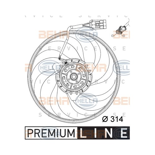 FAN MOTORU 8EW351034421 CORSA-C 1.2 1.4
