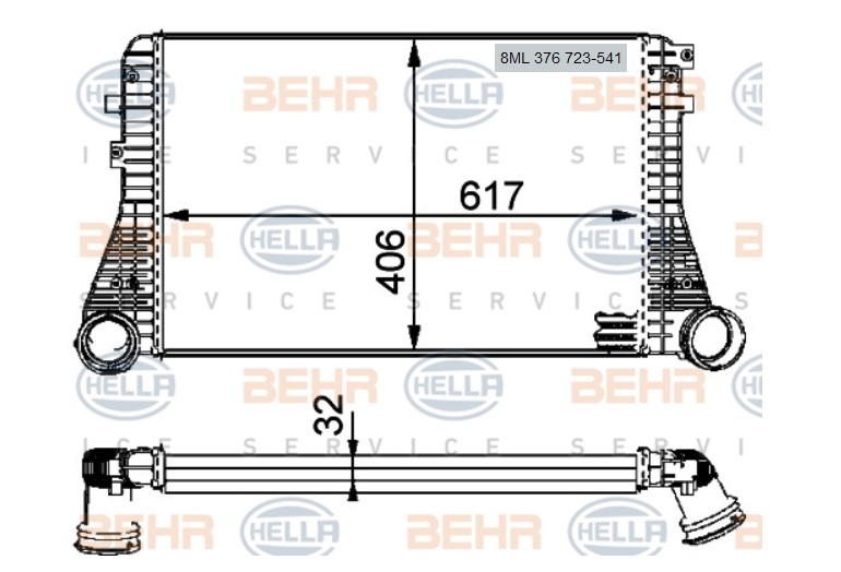 TURBO RADYATÖRÜ 8ML376723541 GOLF-V JETTA-III A3 2.0 1.8 1.9