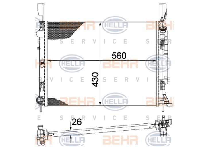 RADYATÖR 8MK376755501 KANGO 1.5 DCİ 80PS (KLİMALI MEKANİK)
