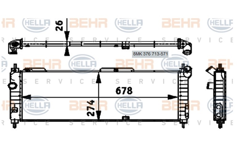 RADYATÖR 8MK376713571 CORSA-B 1.4-16V DÜZ
