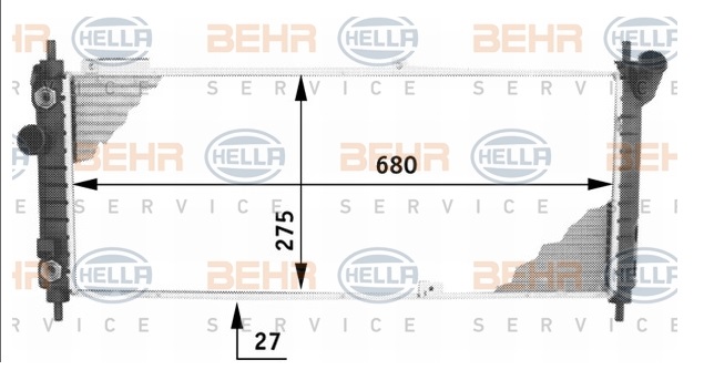 Opel Corsa B Motor Su Radyatörü 1.4-1.6 16V Klimalı Otomatik