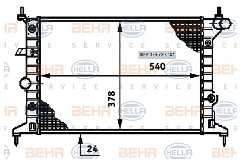 RADYATÖR 8MK376720401 VECTRA-B 1.6 XEL (-AC)