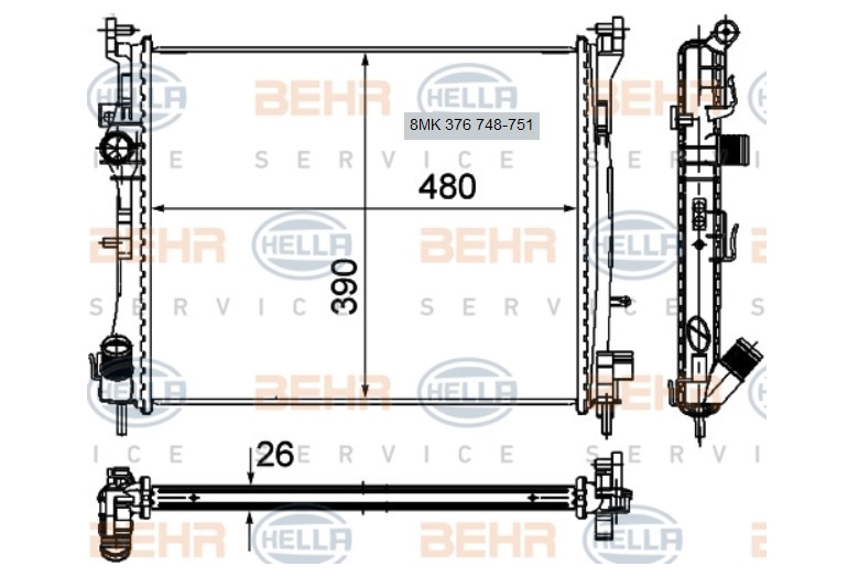 RADYATÖR 8MK376748751 CLIO-II 1.5 DCİ THALIA KLİMALI (04-)