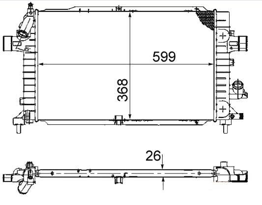 RADYATÖR RA0200960 ASTRA-H 1.3 CDTI KLİMALI 1300271