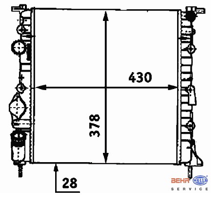 RADYATÖR 0544442AL CLIO 1.11İ RN RT 2 SIRA ALIMINYUM PLASTİK