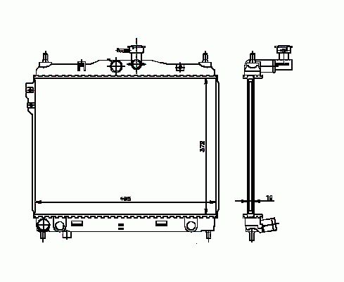 RADYATÖR 346150 GETZ (03 05) 1.3 1.6 (BRAZING)