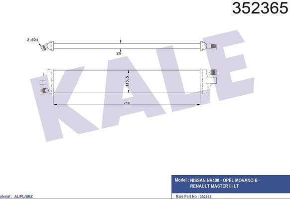 TURBO RADYATÖRÜ 214C10001R MASTER-III MOVANO 2.3 DCİ (10-)