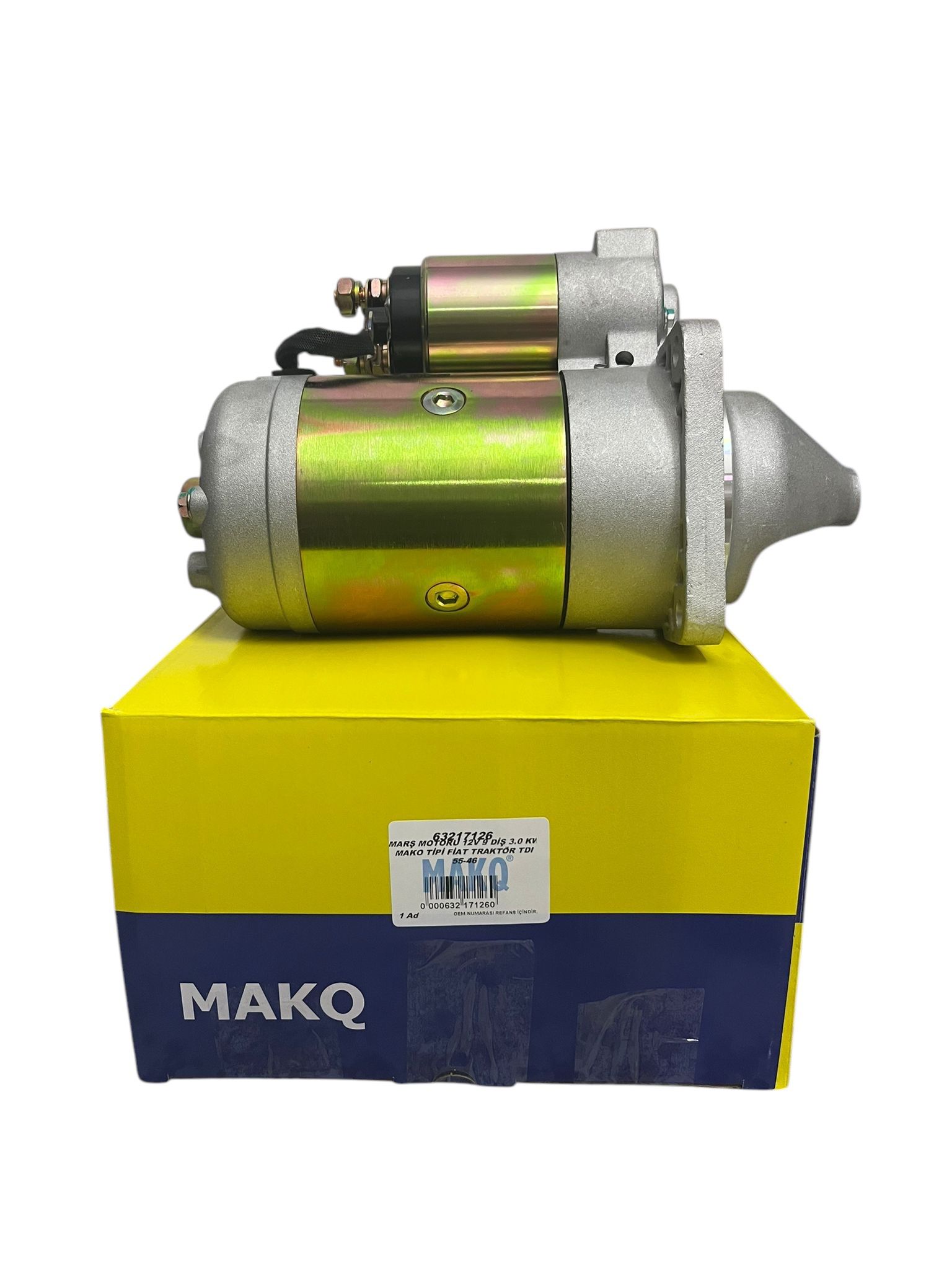 63217126 MARŞ MOTORU 12V 9 DİŞ 3.0 KW MAKO TİPİ FİAT TRAKTÖR TDI 55-46