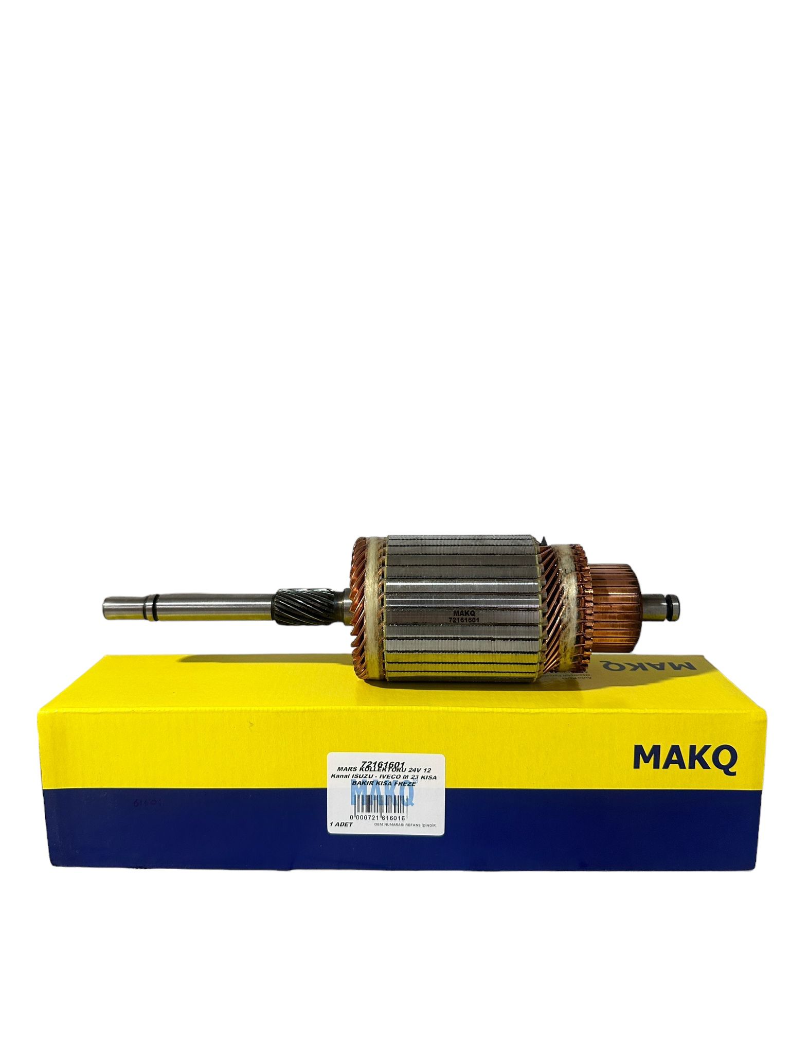 72161601 MARŞ KOLLEKTORU 24V 12 KANAL ISUZU - IVECO M 23 KISA BAKIR KISA FREZE MAKO TIP