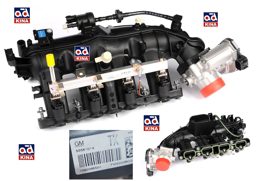 KOMPLE EMME MANİFOLDU GAZ KELEBEĞİ+ HORTUM+VALF A14NET ASTRA-J CRUZE MOKKA