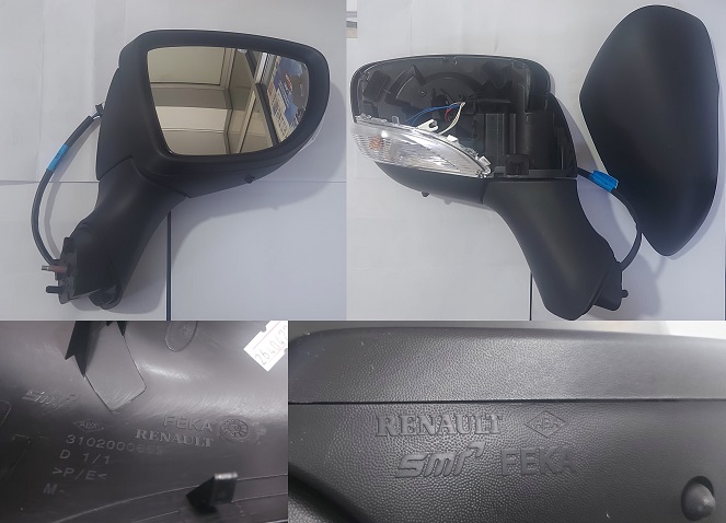 AYNA SAĞ 963016226R CLIO IV 13-16 ELK.ISITMALI SENS. SİNYALLİ ( ASTARSIZ ) 9 PİN