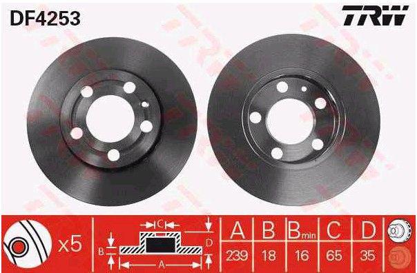 DİSK FREN AYNASI ÖN AC3404 POLO 1.2-1.4 16V 1.9 SEDAN (01-) HAVALI