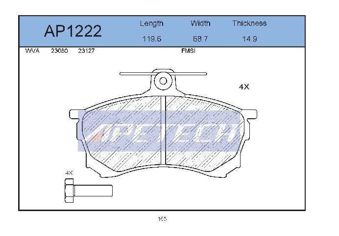 DİSK BALATA ÖN AP1222 CARISMA 1.6İ 1.9 TDI
