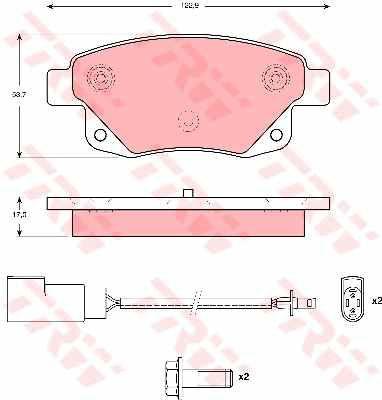 DİSK BALATA ARKA AP1750 V347 CUSTOM (12-) 2.2-2.4 TDCI KABLOLU (ARKADAN ÇEKER)