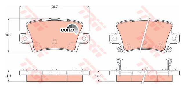 DİSK BALATA ARKA AP3433 CIVIC VIII-IX HATCHBACK 1.4 1.8 CTDI (06-)