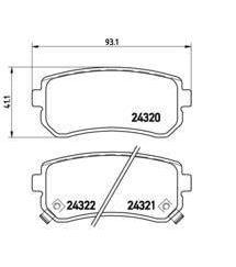 DİSK BALATA ARKA AP3446 ACCENT-III ERA 1.4 1.5 CRDI CEED İ20 1.6 SPORTAGE