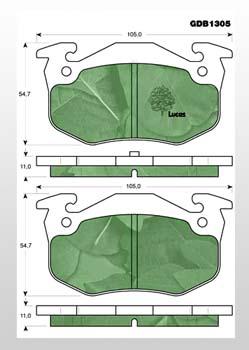DİSK BALATA ARKA AP930 P106 P206 P306 SAXO XSARA R9 R19 CLIO MEGANE (INCE TIP)