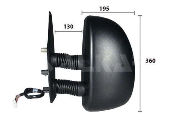 AYNA SOL M001.1433 BOXER-JUMPER-DUCATO 2000-2006 MEKANİK UZUN KOL ÇİFT AYNALI