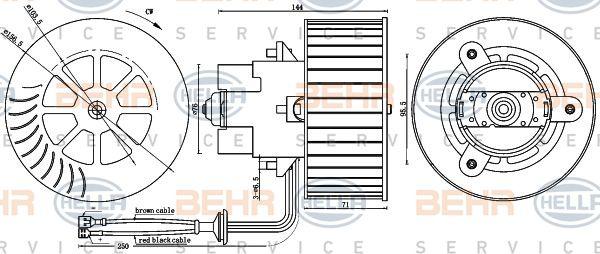 KALORİFER MOTORU 8EW009100261 OMEGA-B