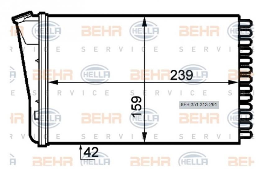 KALORİFER RADYATÖRÜ 8FH351313291 OMEGA-B (239x159x42)
