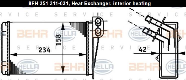 KALORİFER RADYATÖRÜ 8FH351311031 CLIO-II KANGO (98-) MAKO TİP