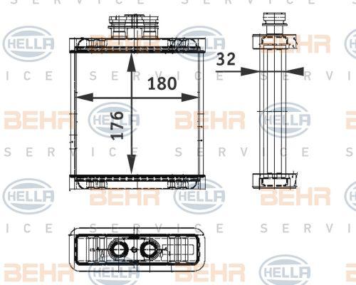 KALORİFER RADYATÖRÜ 8FH351311111 POLO IBIZA-IV FABIA CORDOBA 1.4 1.6-16V 1.4TDI