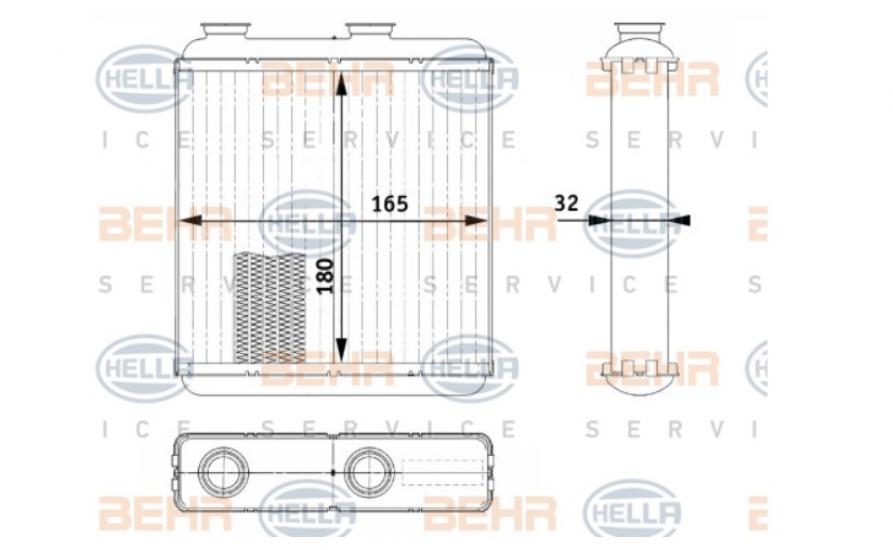 KALORİFER RADYATÖRÜ 8FH351311231 CORSA-D MERIVA (03-10) 1.6 1.3 CDTI 1.7CDTI