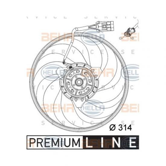 FAN MOTORU 8EW351034421 CORSA-C 1.2 1.4