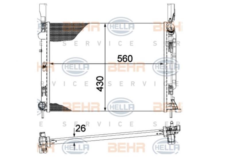RADYATÖR 8MK376755501 KANGO 1.5 DCİ 80PS (KLİMALI MEKANİK)