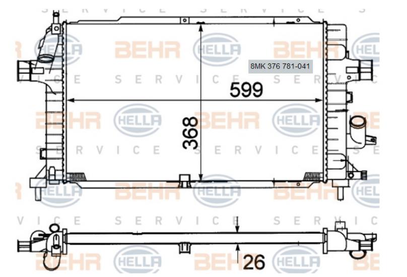 RADYATÖR 8MK376781041 ASTRA-H Z13DT (06-) 1.3-1.7 CDTI (1300269)