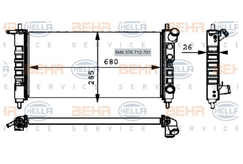 RADYATÖR 8MK376712701 CORSA-B 1.2-16V (X12XE)