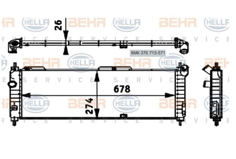 RADYATÖR 8MK376713571 CORSA-B 1.4-16V DÜZ