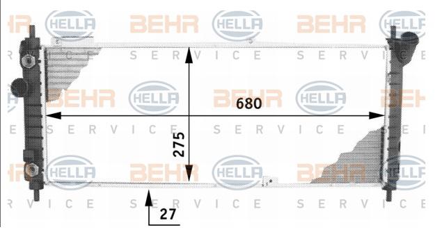 Opel Corsa B Motor Su Radyatörü 1.4-1.6 16V Klimalı Otomatik