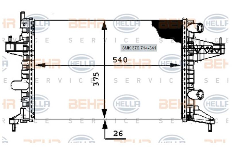 RADYATÖR 8MK376714341 CORSA-C 1.2 1.4-16V (X12XE)