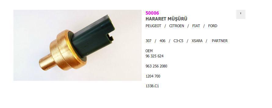 HARARET MÜŞÜRÜ 50006 P307 P406 PARTNER 1338.C1