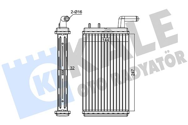 KALORİFER RADYATÖRÜ 0181832PA M131 BAKIR (PİRİNÇ KAZAN)