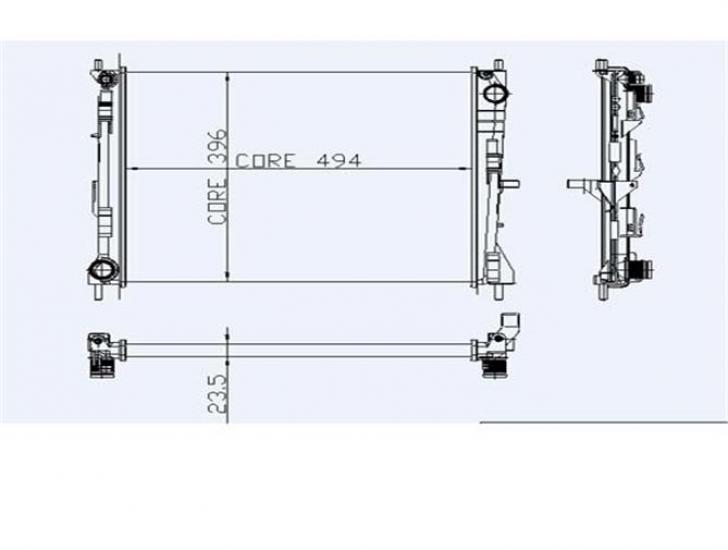 RADYATÖR 0518591AB CLIO-IV 1.5DCI LODGY 1.5DCI 1.6 *12 MM (214107326R)