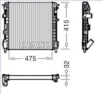 RADYATÖR 0528302AL CLIO SYMBOL KANGO 1.9D 480X414.5X28 2 SIRA AL+PL SISTEM