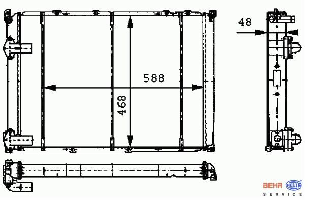 RADYATÖR 0537371AB SAFRANE 2.1 2.2 2.5TDI