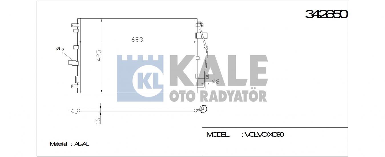 KLİMA RADYATÖRÜ 342655 C-ELYSEE