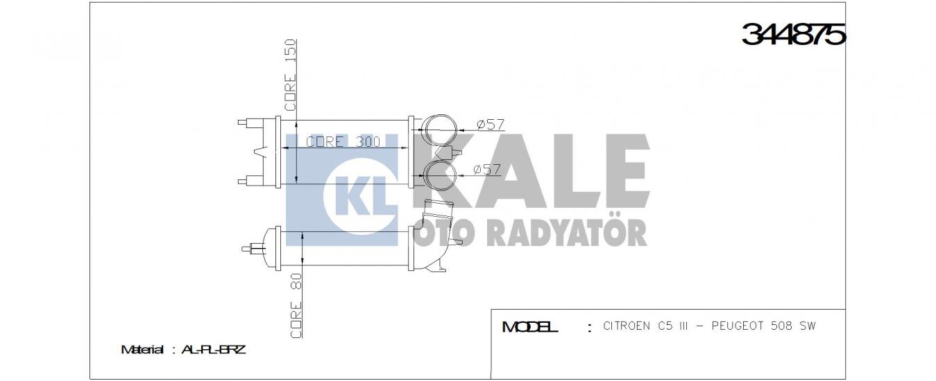 TURBO RADYATÖRÜ 344875 P508 C5 EP6CDT(1.6THP 16V 155) 09-