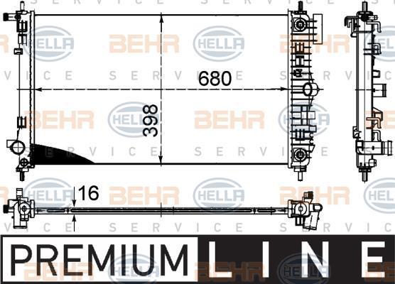 RADYATÖR 346185 INSIGNIA 2.0 TURBO SAAB R9 5 BRAZING 08- MT